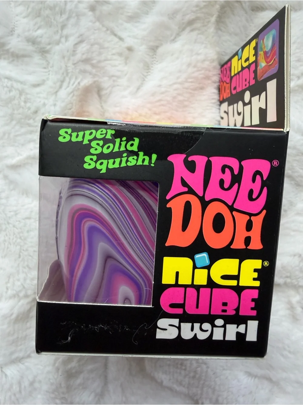 🩶🩷💜 NIB NEEDOH by Schylling – Nice Cube Swirl | Gray, Pink & Purple ✨